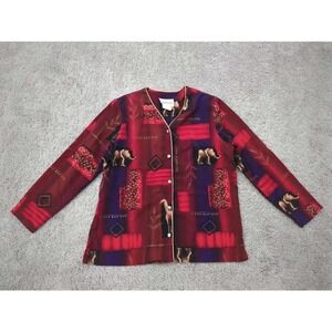 Vintage Peter Popovitch Button Up Shirt Womens‎ Medium Retro Grandmacore